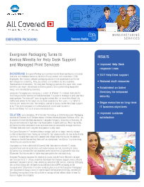 Evergreen Packaging, Konica-Minolta, environment, Zone-3 Business Solutions