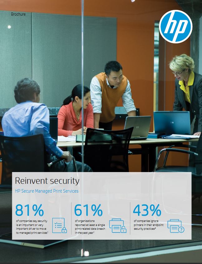 HP, Managed Print Services, Reinvent, Security, Brochure, HP, Hewlett Packard, Zone-3 Business Solutions