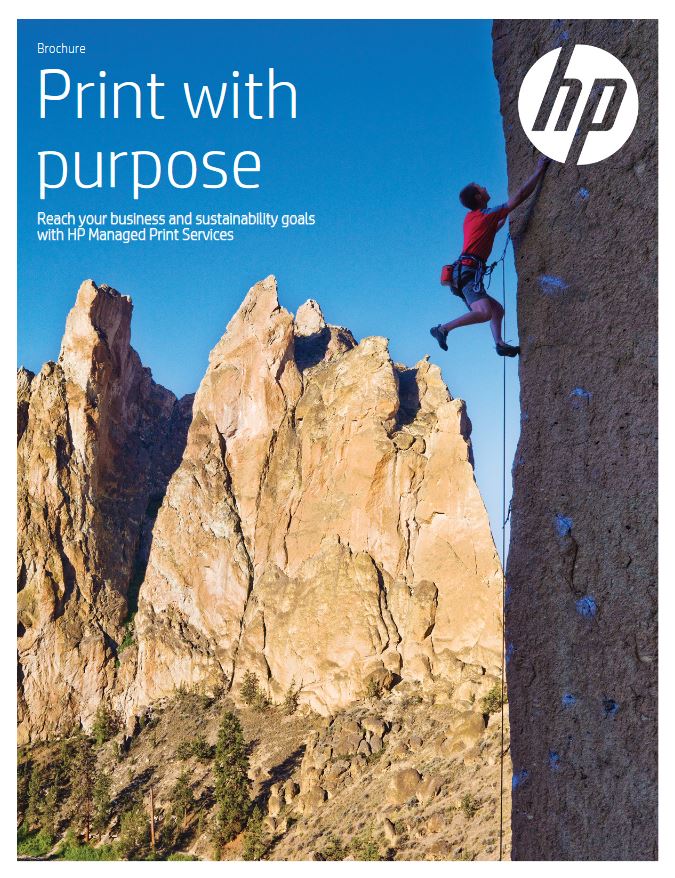 HP, Print With Purpose, MPS Brochure, Cover, HP, Hewlett Packard, Zone-3 Business Solutions