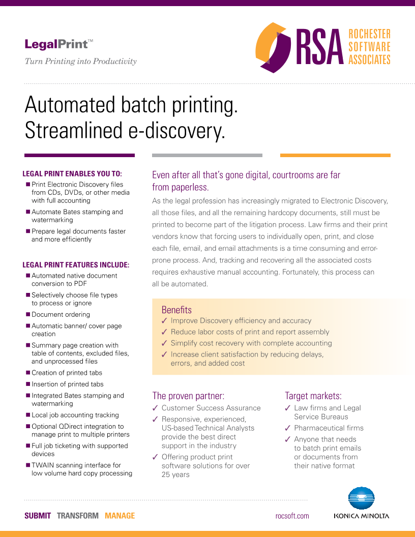 KM, RSA, Legal Print, Konica-Minolta, Zone-3 Business Solutions
